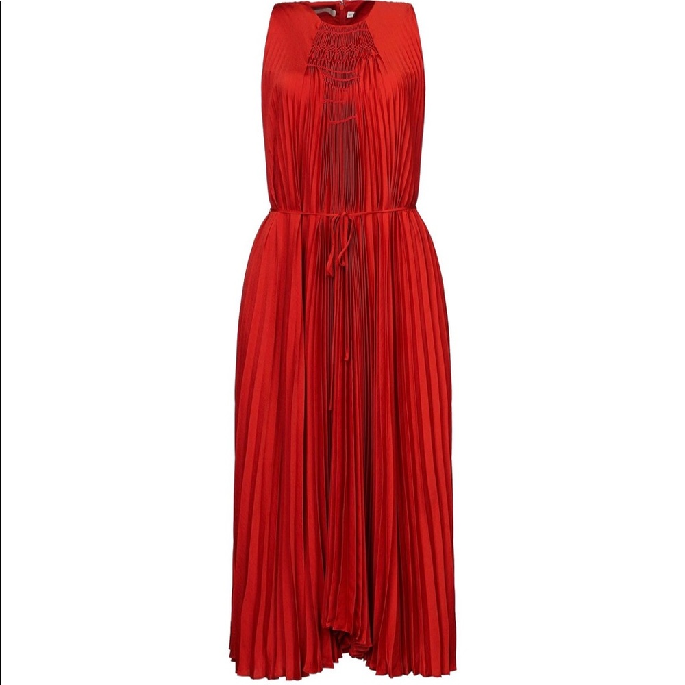 Vince sleeveless pleated midi dress